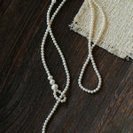 Lumina Y - Shape Freshwater Pearl Lariat Necklace - floysun
