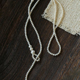 Lumina Y - Shape Freshwater Pearl Lariat Necklace - floysun