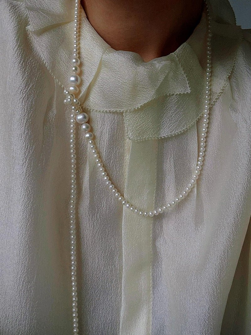 Lumina Y - Shape Freshwater Pearl Lariat Necklace - floysun