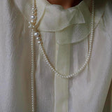 Lumina Y - Shape Freshwater Pearl Lariat Necklace - floysun
