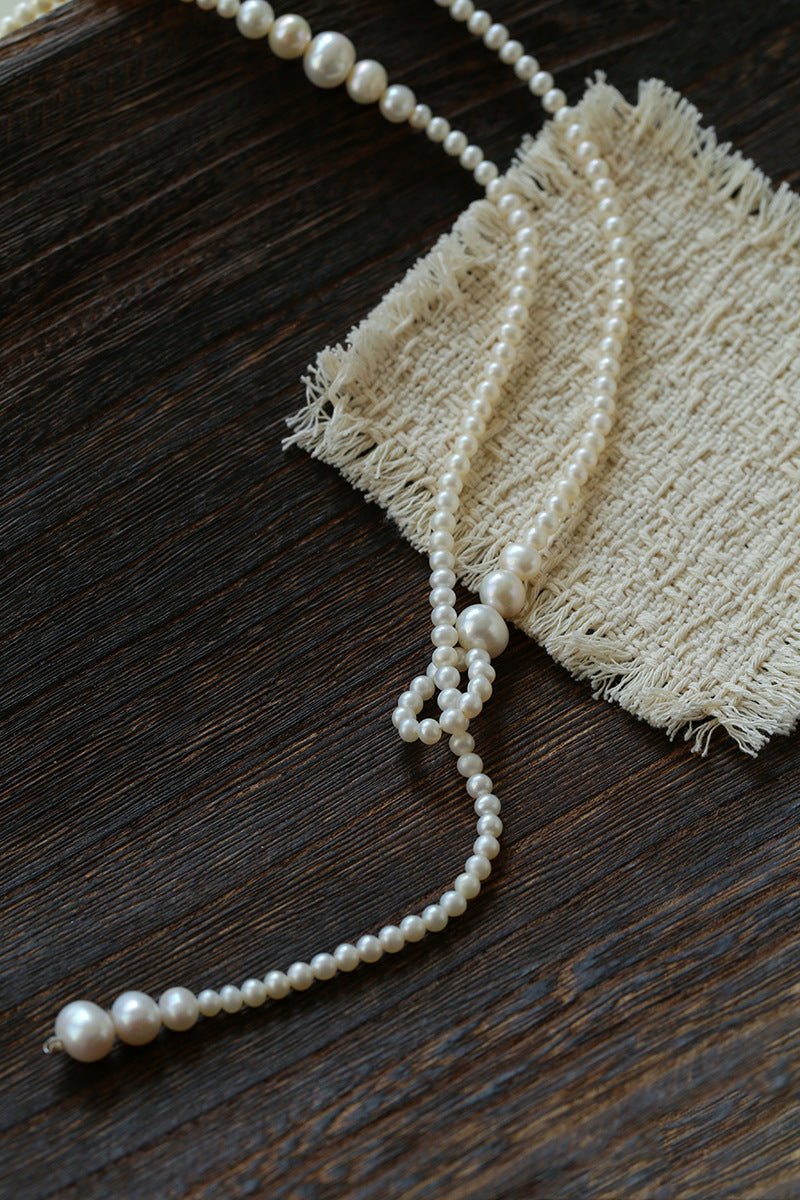 Lumina Y - Shape Freshwater Pearl Lariat Necklace - floysun