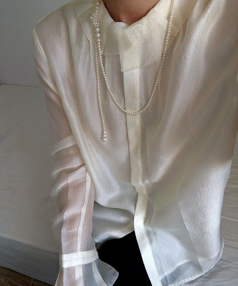 Lumina Y - Shape Freshwater Pearl Lariat Necklace - floysun