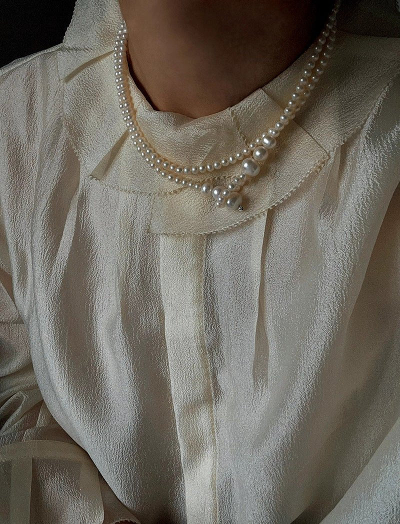 Lumina Y - Shape Freshwater Pearl Lariat Necklace - floysun