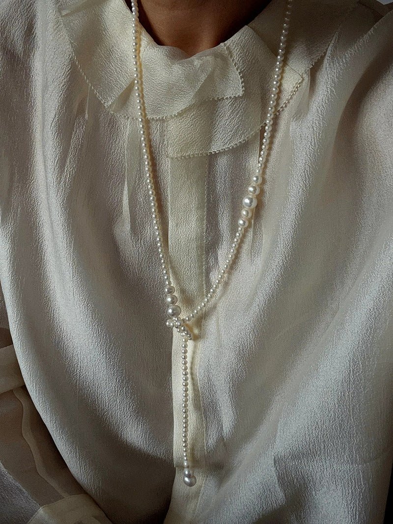 Lumina Y - Shape Freshwater Pearl Lariat Necklace - floysun