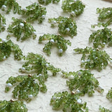 Luminous Peridot & Pearl Drop Earrings | Natural Gemstone Fringe Earrings - floysun