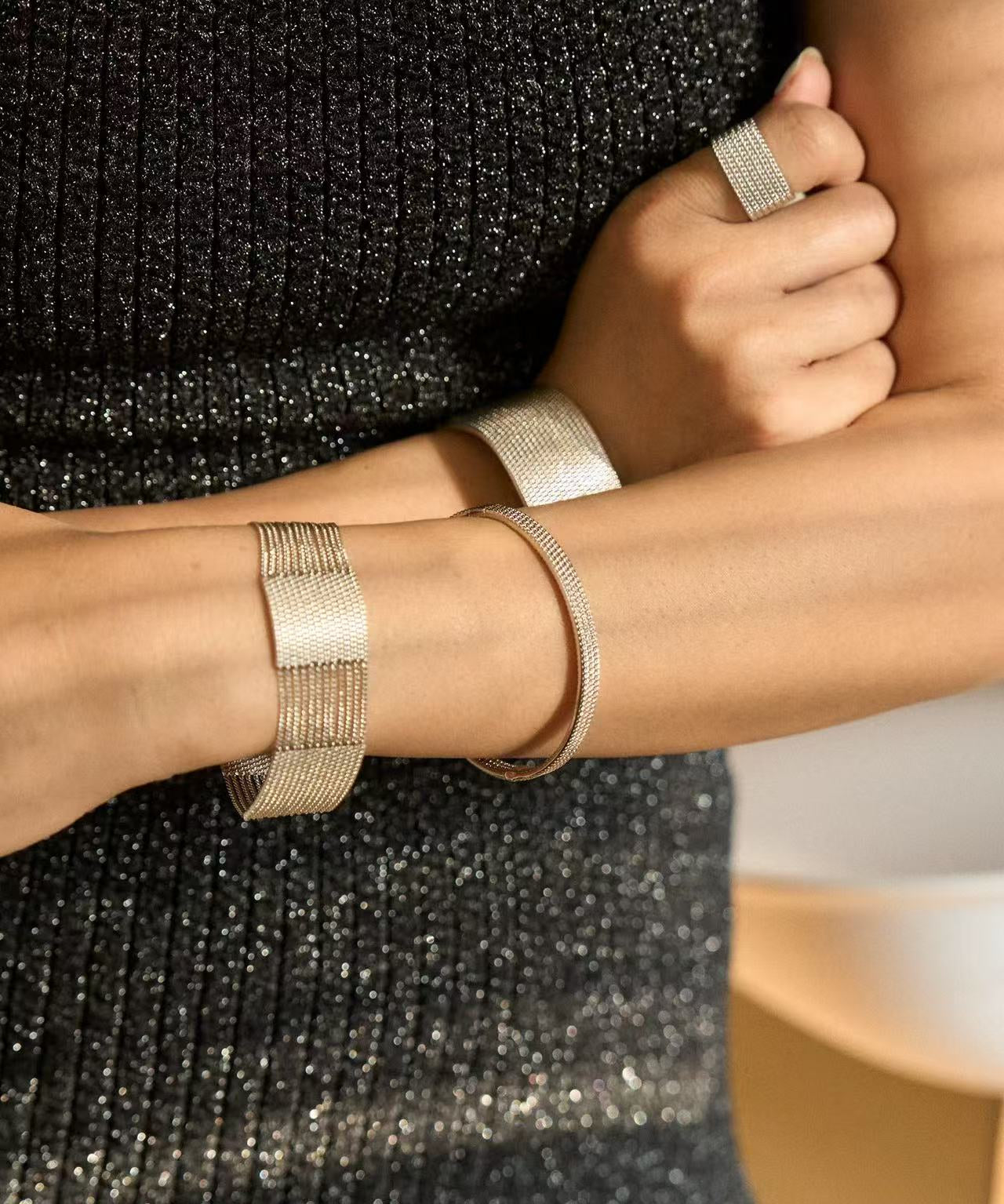 Luminous Series Floating Light Chain Square Ring - floysun