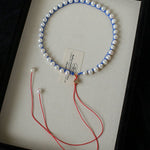 Luminous Star Adjustable Cord Pearl Necklace - Hand - Woven Floating Freshwater Pearl Choker - floysun
