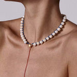Luminous Star Adjustable Cord Pearl Necklace - Hand - Woven Floating Freshwater Pearl Choker - floysun