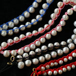 Luminous Star Adjustable Cord Pearl Necklace - Hand - Woven Floating Freshwater Pearl Choker - floysun