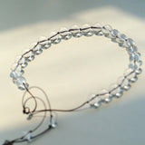 Lunar Drift – White Quartz & Smoky Quartz Open - Ended Tassel Necklace - floysun
