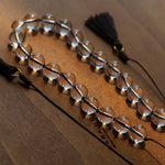 Lunar Drift – White Quartz & Smoky Quartz Open - Ended Tassel Necklace - floysun