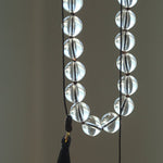 Lunar Drift – White Quartz & Smoky Quartz Open - Ended Tassel Necklace - floysun