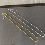 Luxe Sparkle Solid Bead Chain Necklace - floysun