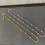 Luxe Sparkle Solid Bead Chain Necklace - floysun