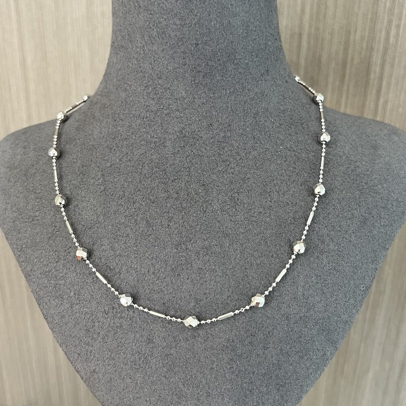 Luxe Sparkle Solid Bead Chain Necklace - floysun