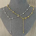 Luxe Sparkle Solid Bead Chain Necklace - floysun