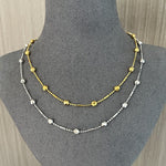 Luxe Sparkle Solid Bead Chain Necklace - floysun