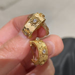 Luxurious Brushed Satin Finish Hoop Earrings - floysun