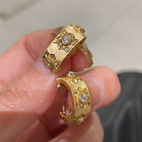 Luxurious Brushed Satin Finish Hoop Earrings - floysun