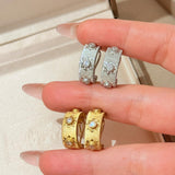Luxurious Brushed Satin Finish Hoop Earrings - floysun