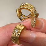 Luxurious Brushed Satin Finish Hoop Earrings - floysun