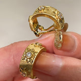 Luxurious Brushed Satin Finish Hoop Earrings - floysun
