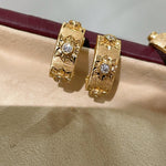 Luxurious Brushed Satin Finish Hoop Earrings - floysun