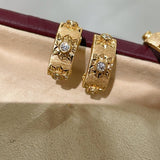 Luxurious Brushed Satin Finish Hoop Earrings - floysun