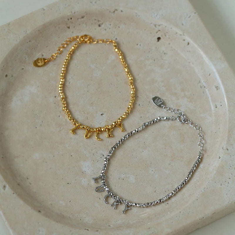 Luxurious Shiny Passepartout Lucky Letter Bracelet - floysun