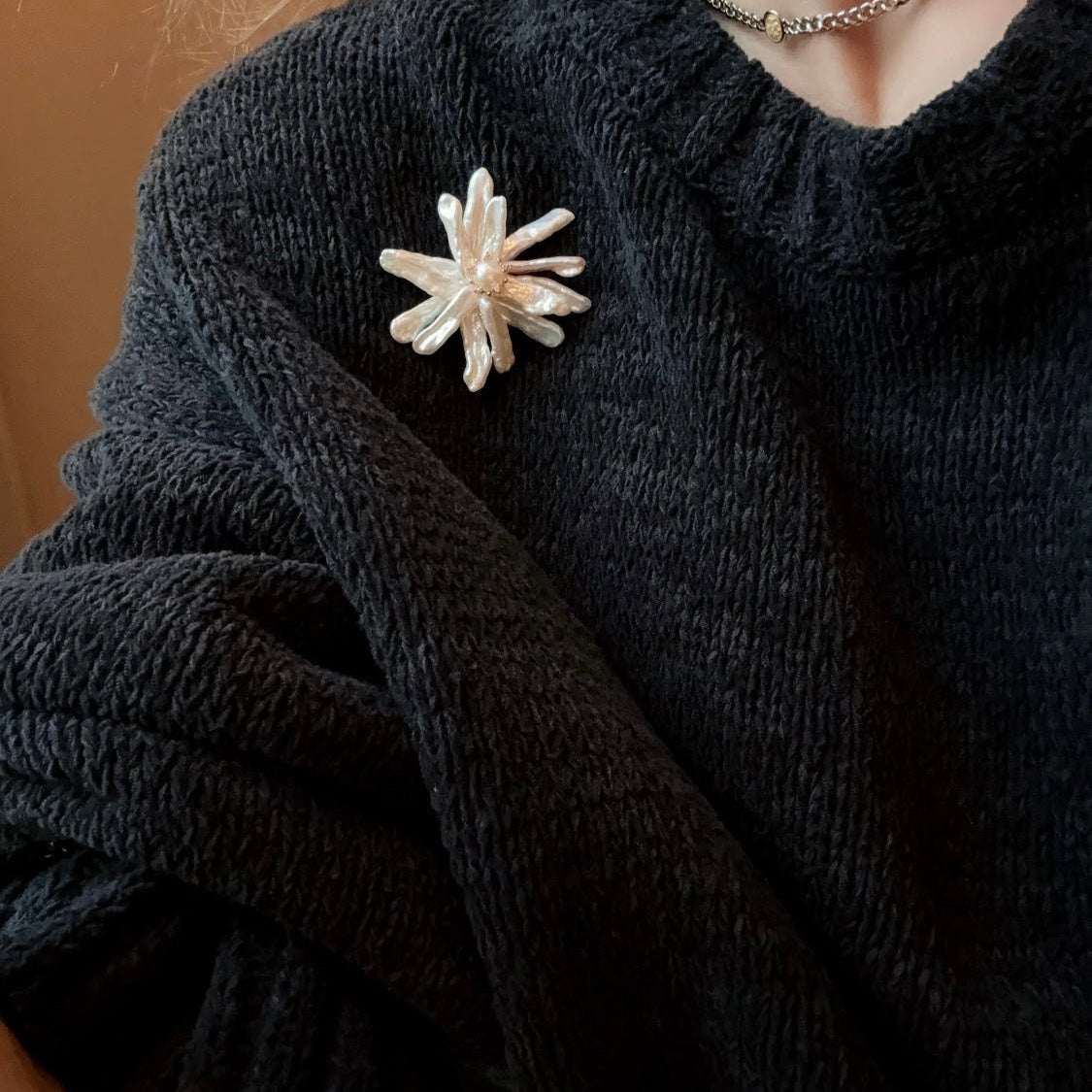 Luxury Baroque Toothpick Pearl Flower Statement Brooch - floysun
