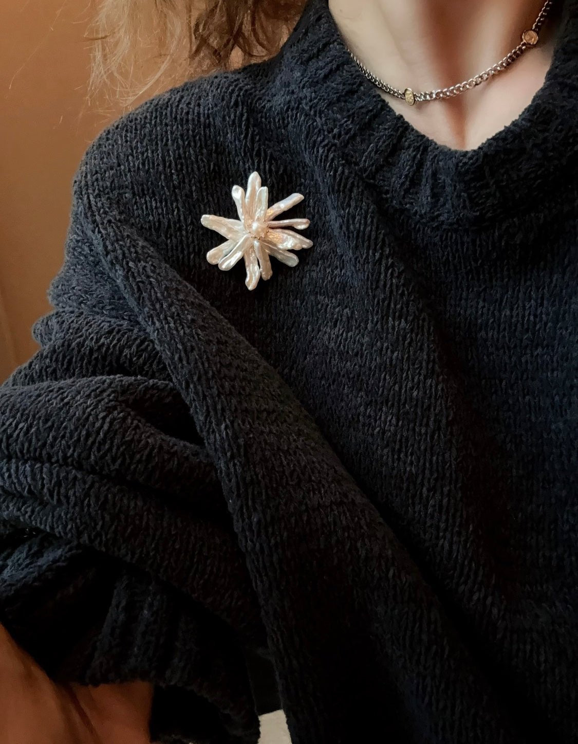 Luxury Baroque Toothpick Pearl Flower Statement Brooch - floysun