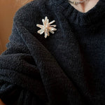 Luxury Baroque Toothpick Pearl Flower Statement Brooch - floysun