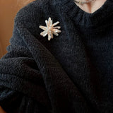 Luxury Baroque Toothpick Pearl Flower Statement Brooch - floysun