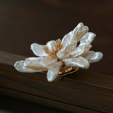 Luxury Baroque Toothpick Pearl Flower Statement Brooch - floysun