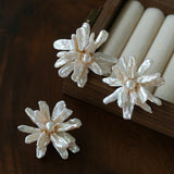 Luxury Baroque Toothpick Pearl Flower Statement Brooch - floysun