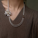 Luxury Baroque Toothpick Pearl Flower Statement Brooch - floysun