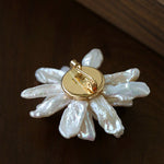Luxury Baroque Toothpick Pearl Flower Statement Brooch - floysun