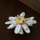 Luxury Baroque Toothpick Pearl Flower Statement Brooch - floysun