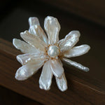 Luxury Baroque Toothpick Pearl Flower Statement Brooch - floysun