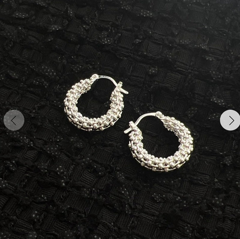 Luxury Beaded Hoop Earrings - floysun