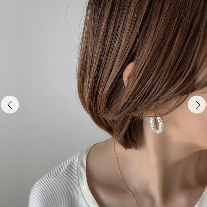 Luxury Beaded Hoop Earrings - floysun