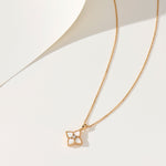 Luxury Clover Mother - of - Pearl Necklace 925S Champagne Gold Clavicle Chain - floysun