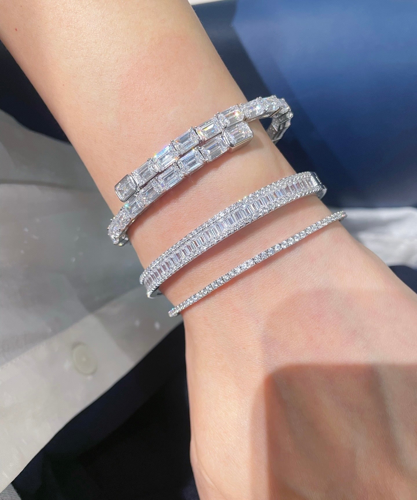Luxury Craftsmanship Full Pavé T - Bar Bracelet - floysun