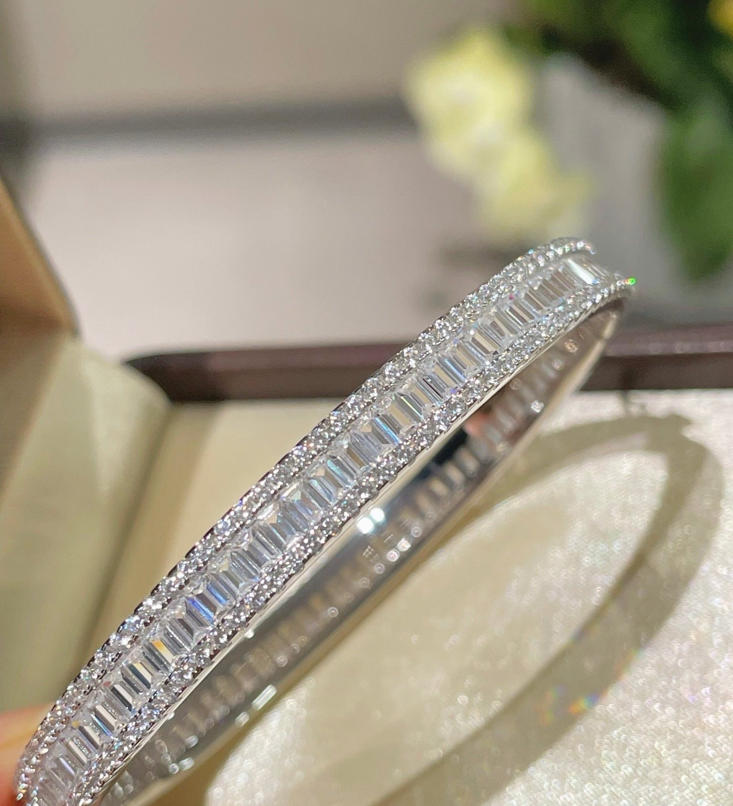 Luxury Craftsmanship Full Pavé T - Bar Bracelet - floysun