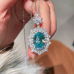 Luxury Craftsmanship Paraiba Rose - Cut Statement Necklace - floysun