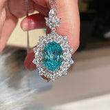 Luxury Craftsmanship Paraiba Rose - Cut Statement Necklace - floysun