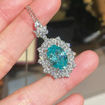 Luxury Craftsmanship Paraiba Rose - Cut Statement Necklace - floysun