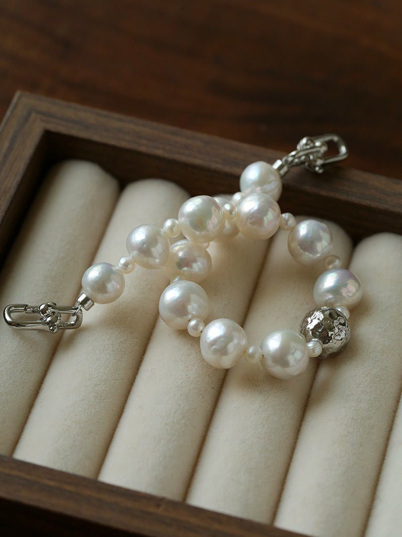 Luxury Elegance Natural Freshwater Pearl Spacer Bead Bracelet - floysun