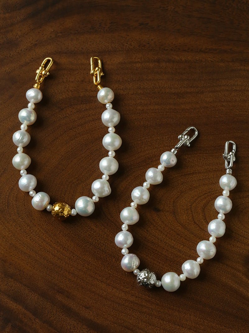 Luxury Elegance Natural Freshwater Pearl Spacer Bead Bracelet - floysun