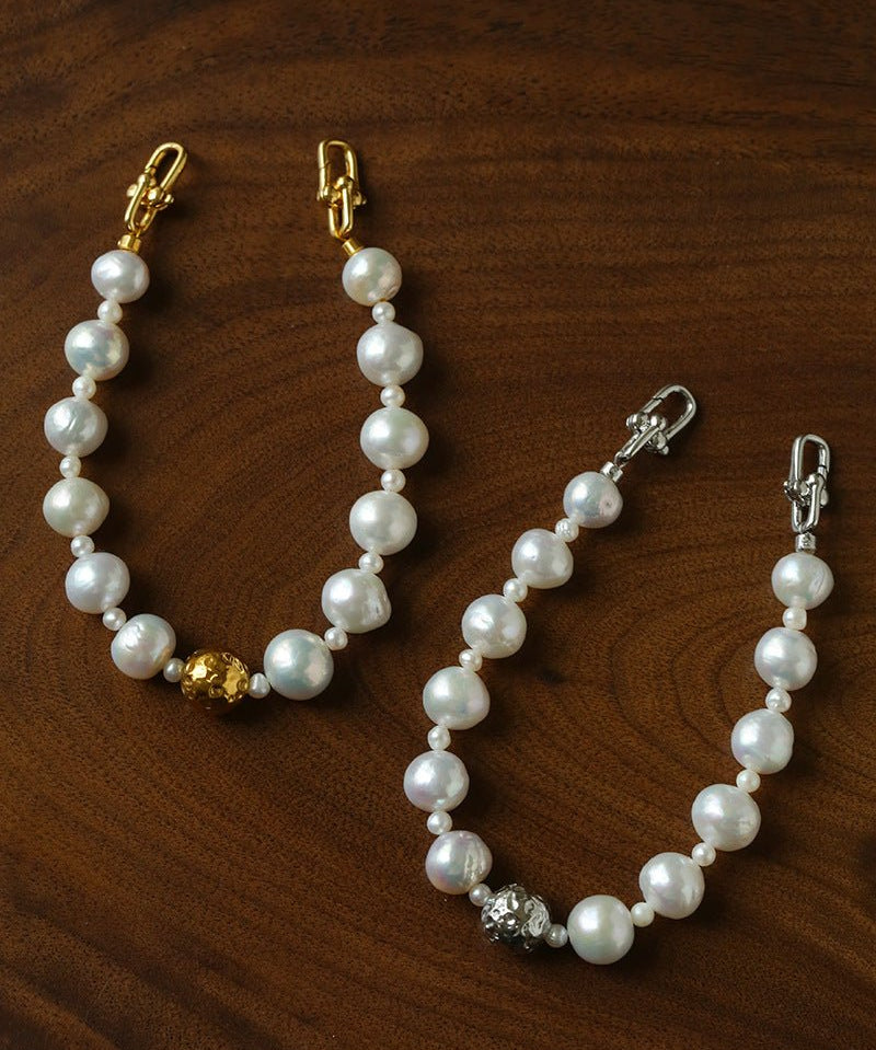 Luxury Elegance Natural Freshwater Pearl Spacer Bead Bracelet - floysun
